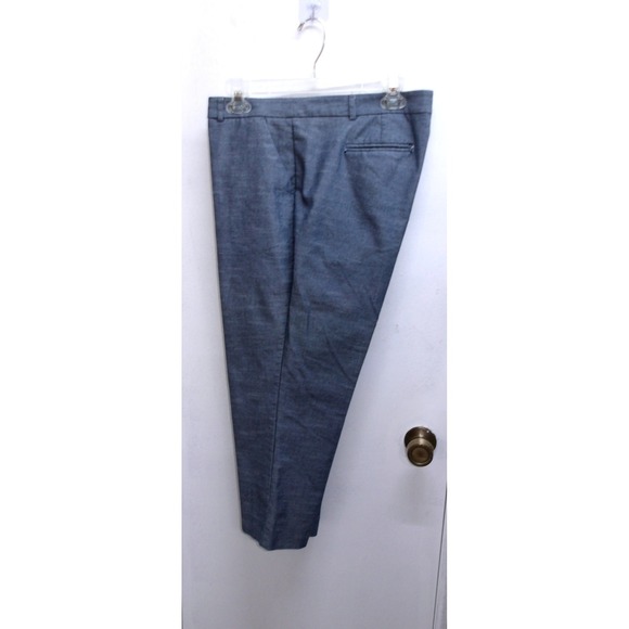 Counterparts Pants - Blue Chambray Straight Leg Trousers Flat Front Business Casual Dress Pants